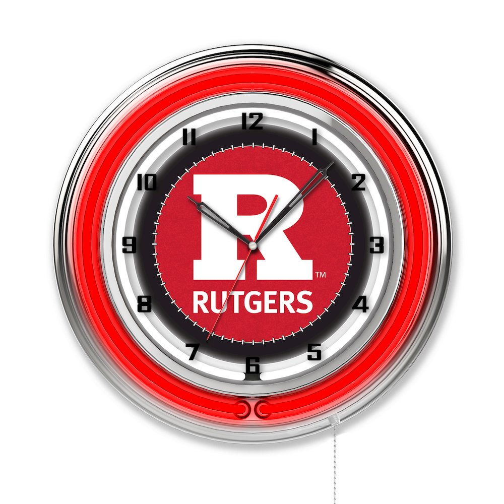 Rutgers 19" Neon Clock. Picture 1