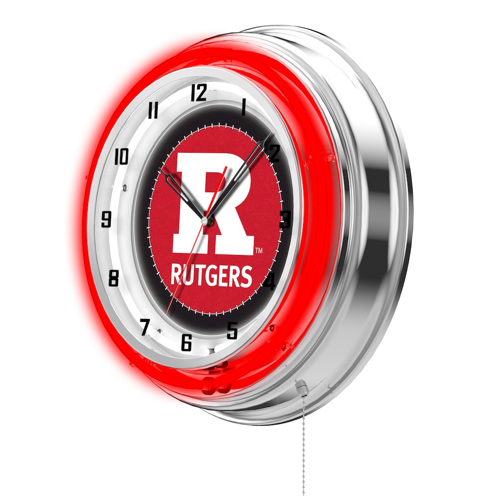 Rutgers 19" Neon Clock. Picture 2