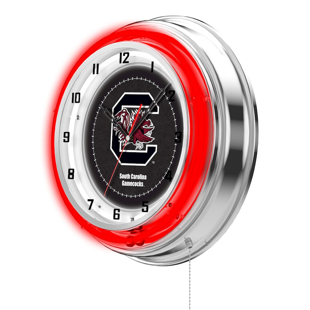 South Carolina 19" Neon Clock. Picture 2