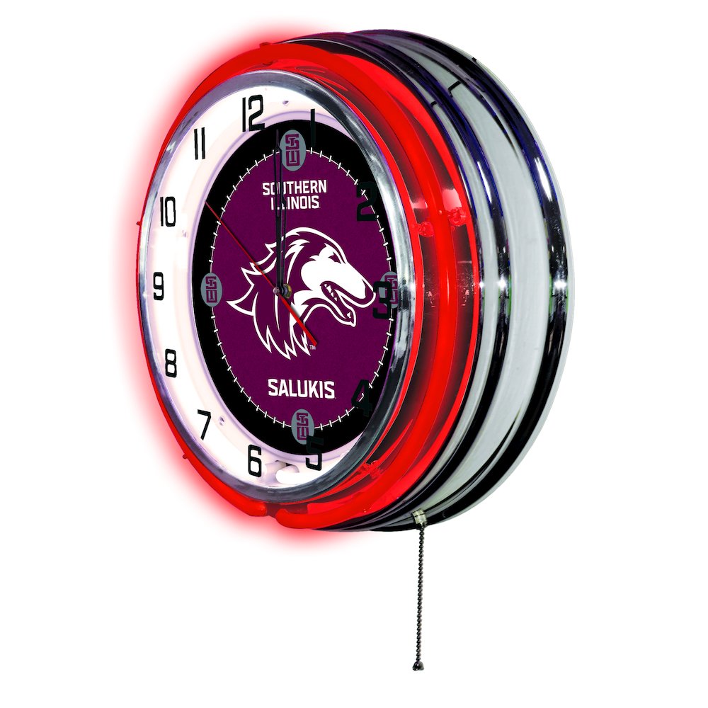 Southern Illinois 19" Neon Clock. Picture 2