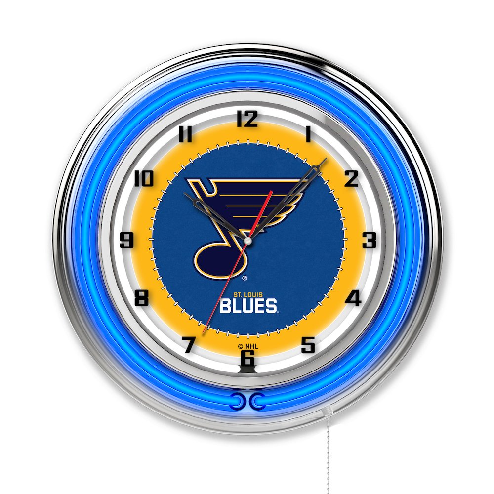 St Louis Blues 19" Neon Clock. Picture 1