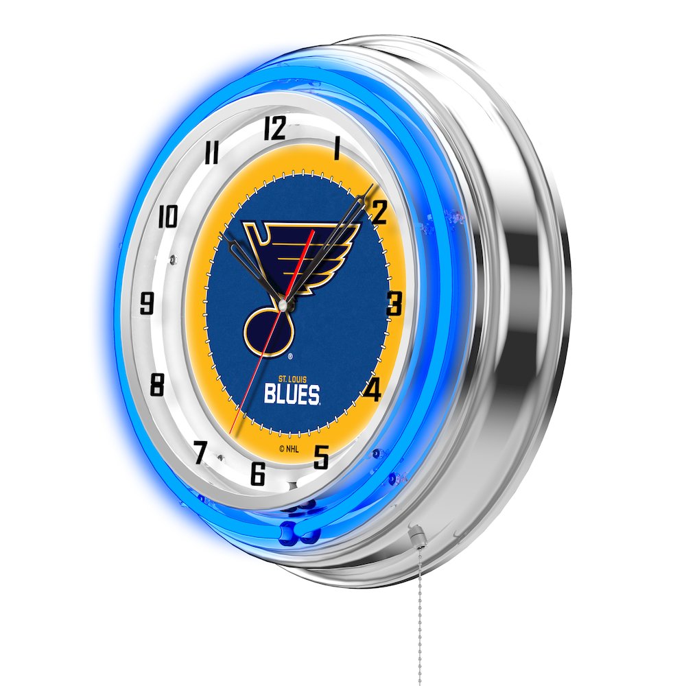 St Louis Blues 19" Neon Clock. Picture 2