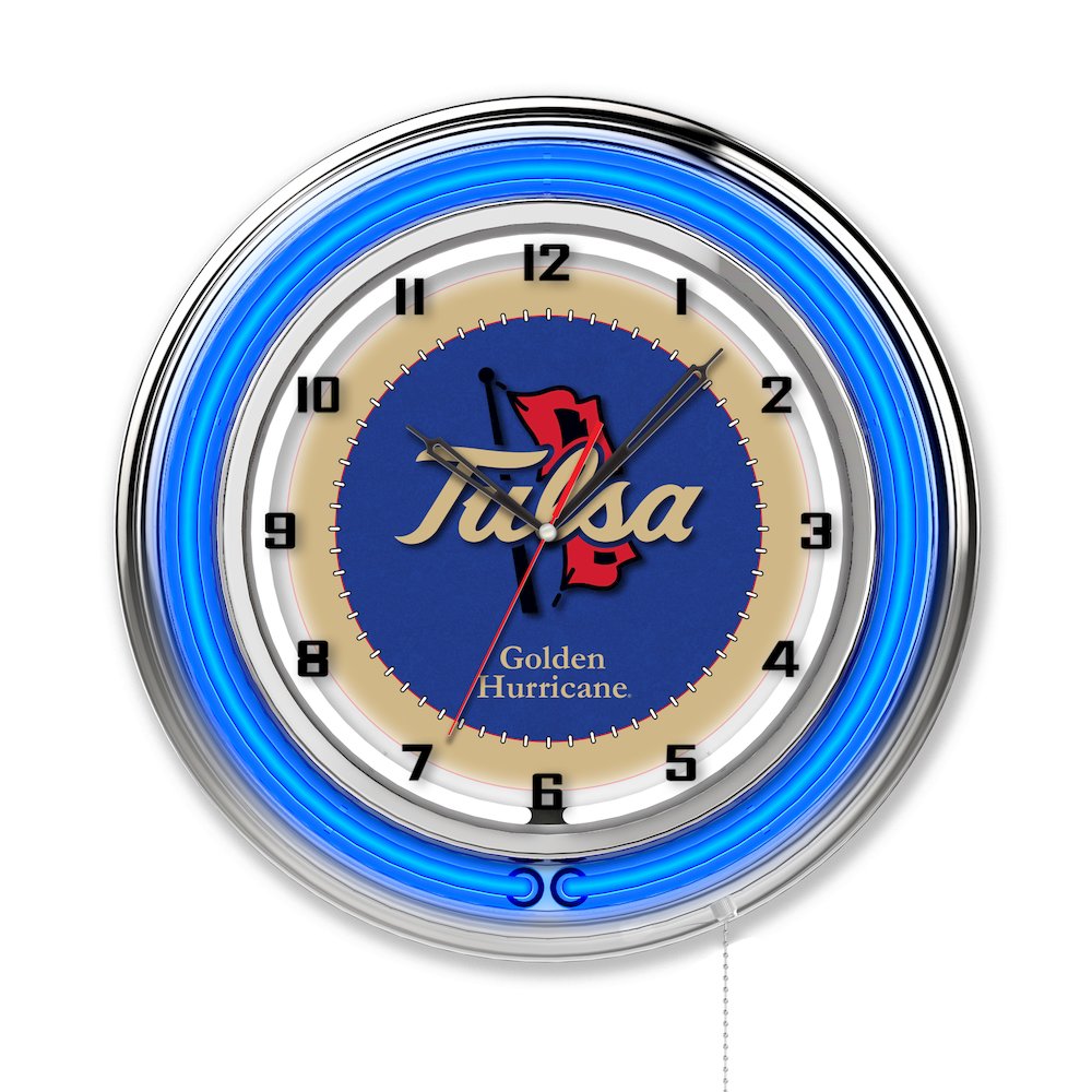 Tulsa 19" Neon Clock. Picture 1