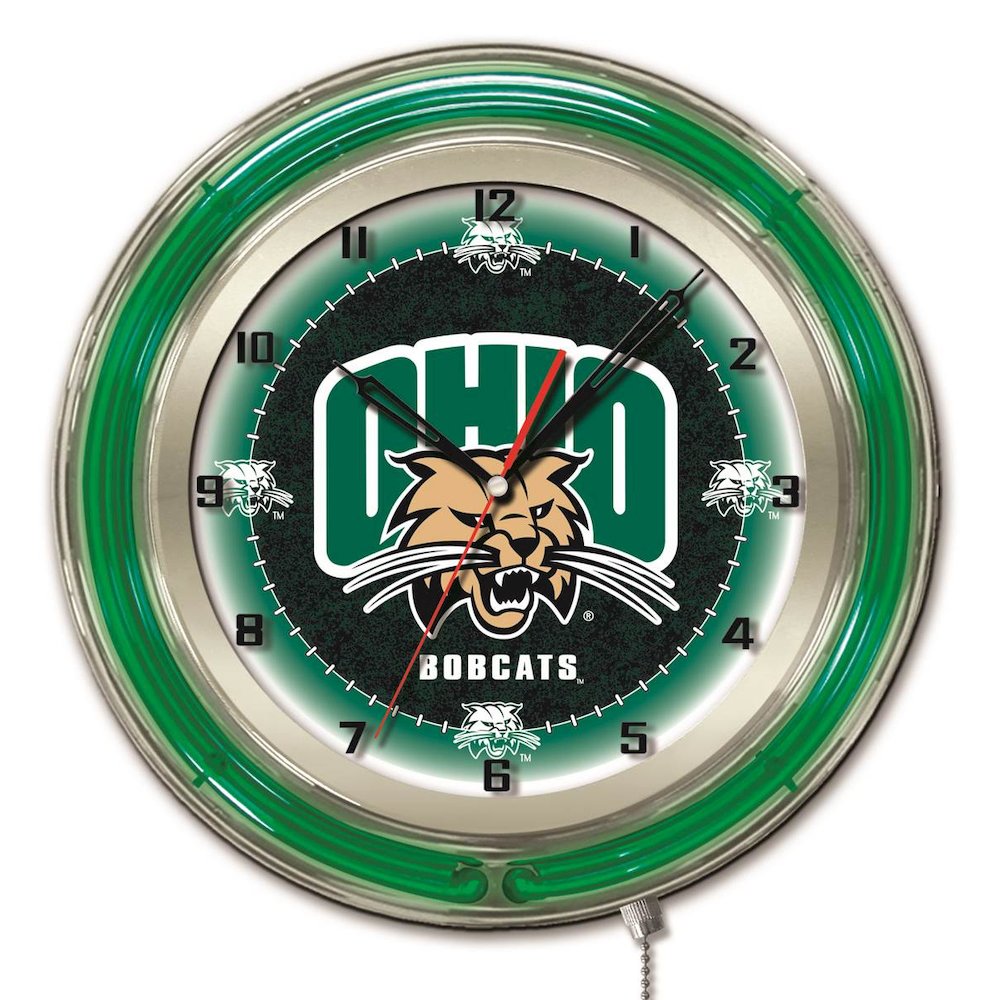 Ohio University 19" Neon Clock. Picture 1