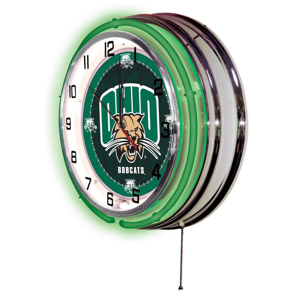 Ohio University 19" Neon Clock. Picture 2