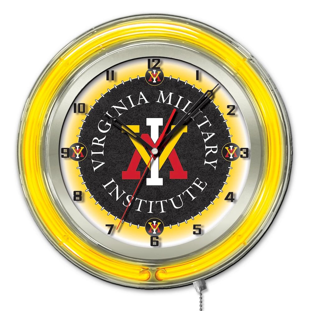 Virginia Military Institute 19" Neon Clock. Picture 1