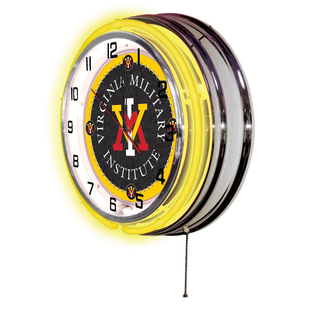 Virginia Military Institute 19" Neon Clock. Picture 2