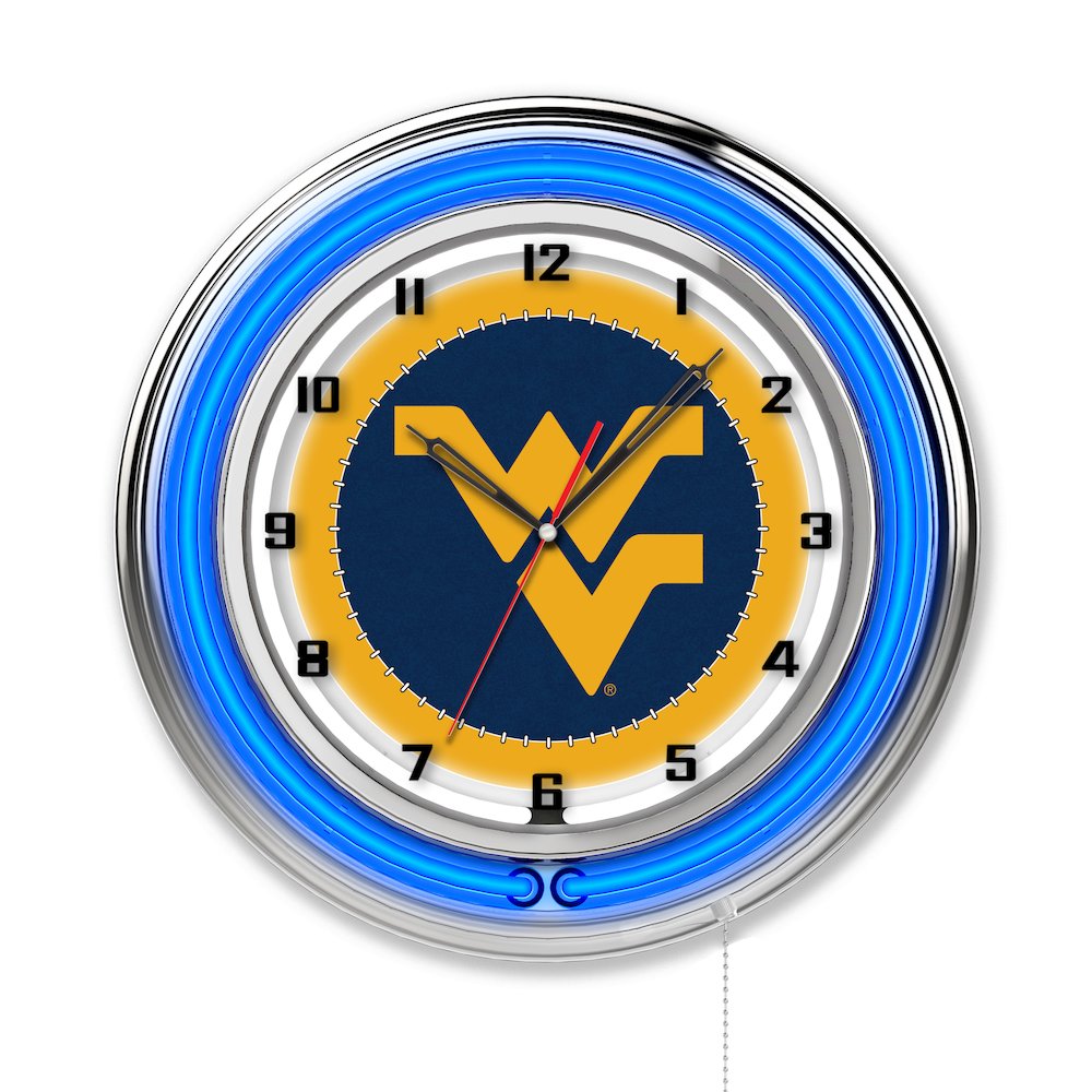 West Virginia 19" Neon Clock. Picture 1