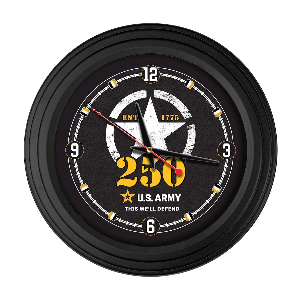United States Army - 250 Years 15" Wall Clock. Picture 1