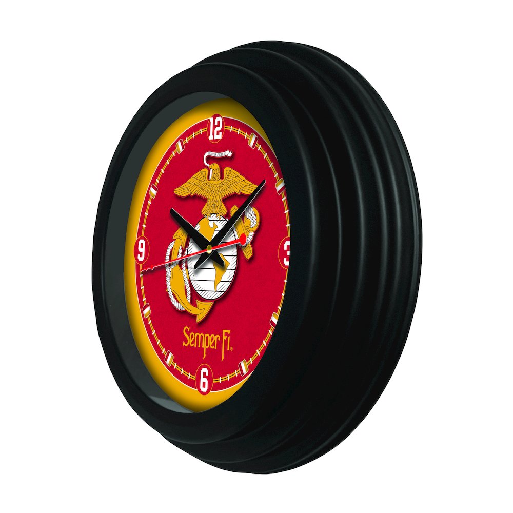 United States Marine Corps (Red/Yellow) 15" Wall Clock. Picture 2