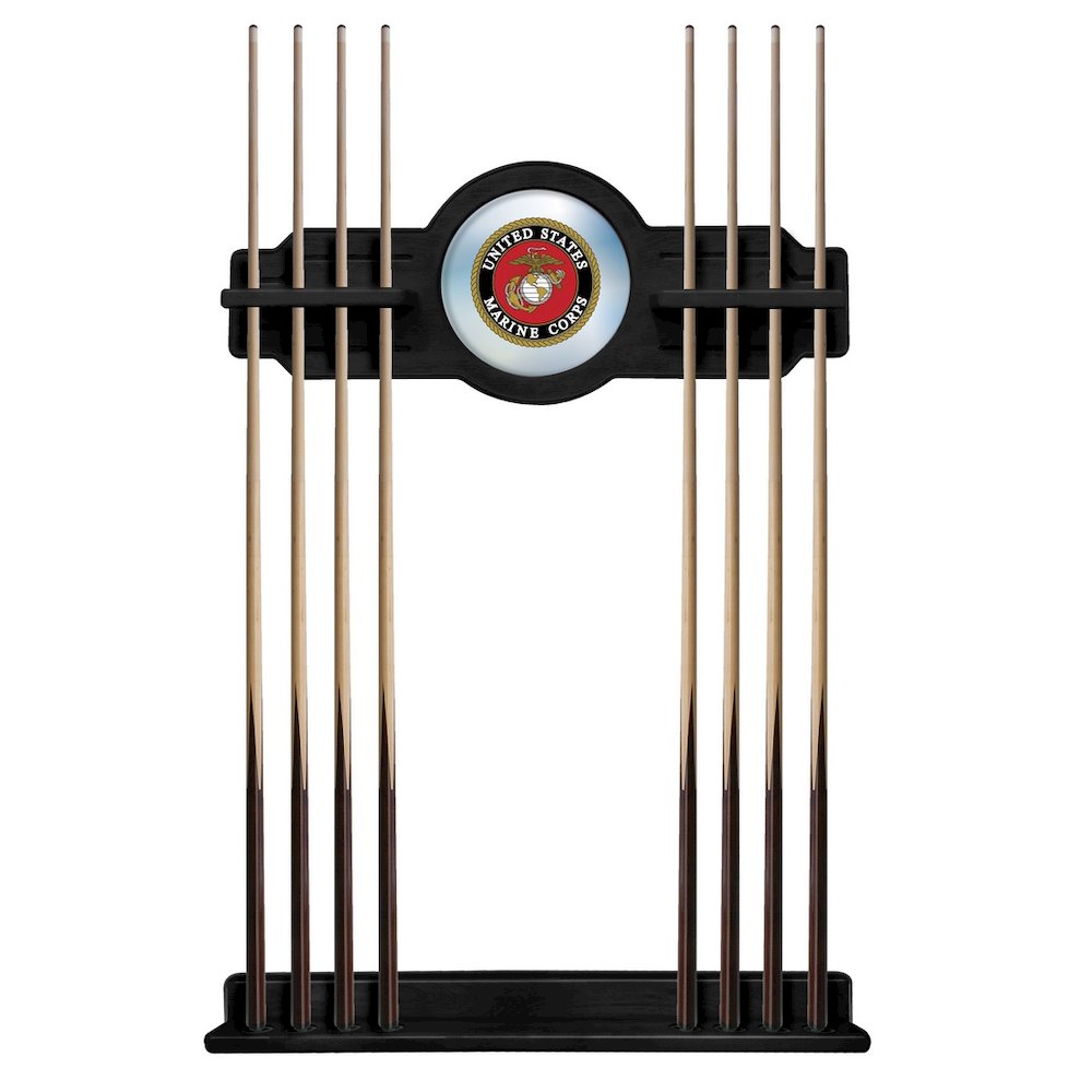 U.S. Marines Cue Rack in Black Finish. Picture 1