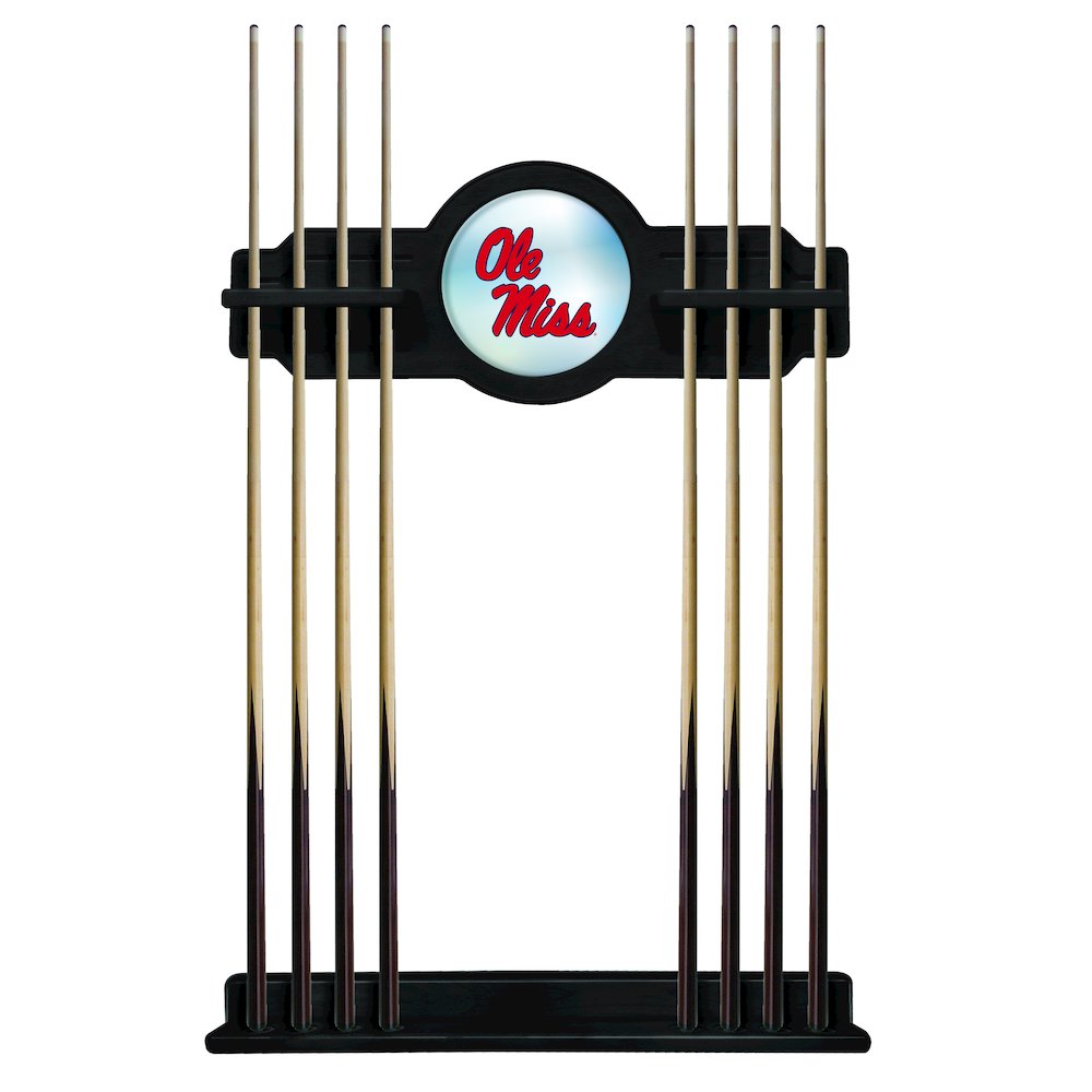 Ole' Miss Cue Rack in Black Finish. Picture 1