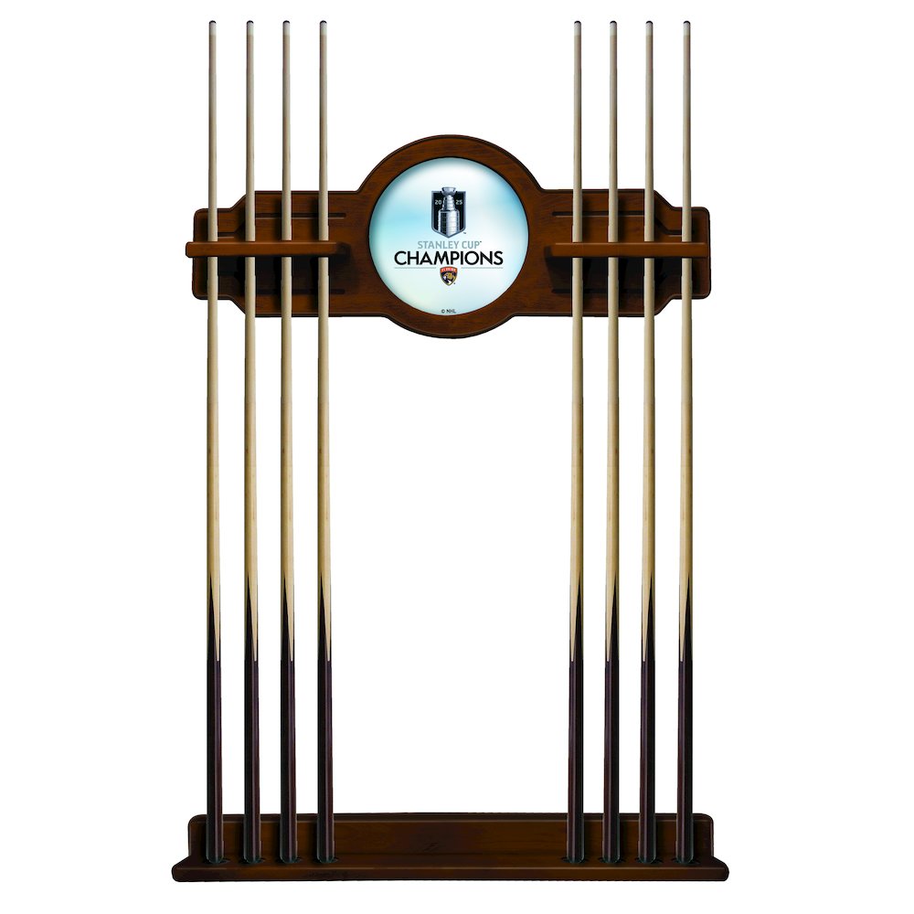 Florida Panthers - 2025 Stanley Cup Solid Wood Rack with a Chardonnay Finish. Picture 1