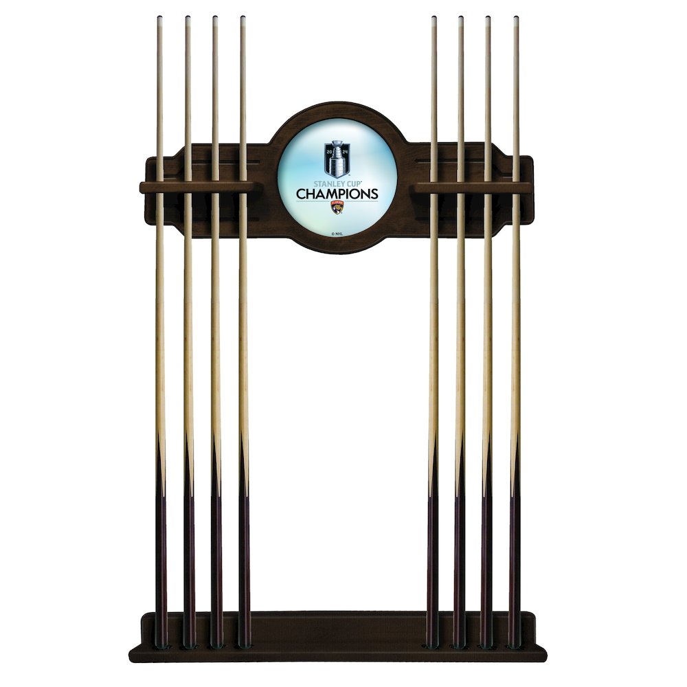 Florida Panthers - 2024 Stanley Cup Solid Wood Cue Rack. Picture 1