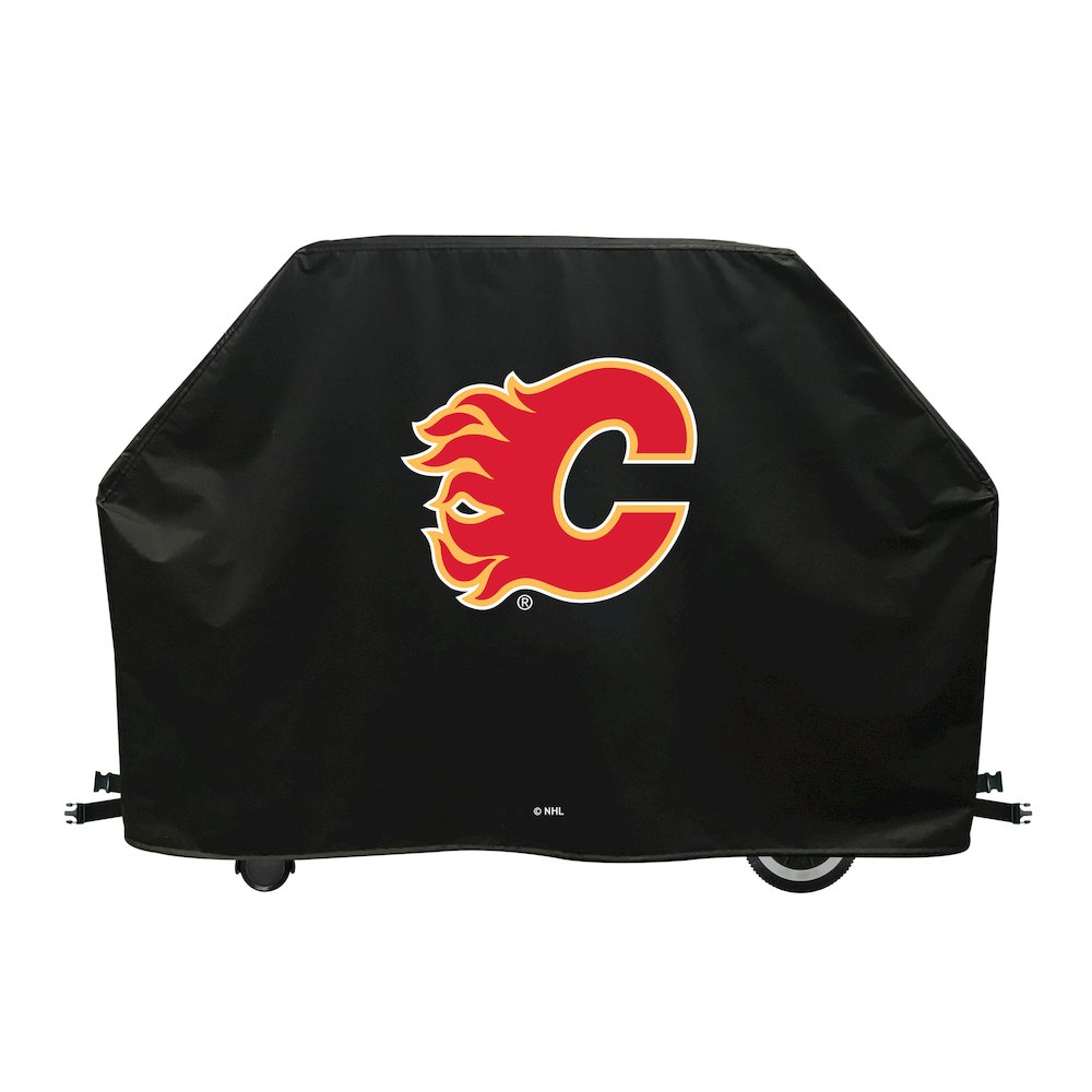 60" Calgary Flames Grill Cover by Covers by HBS. Picture 1