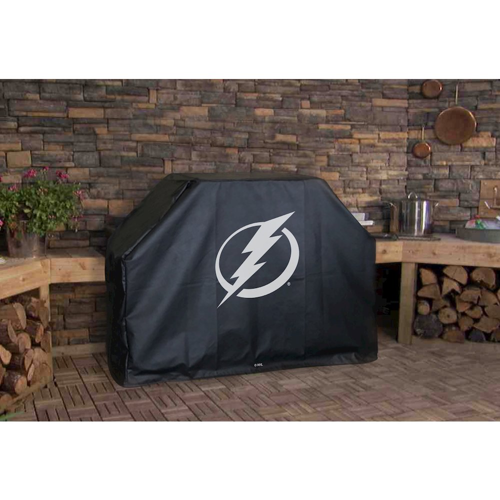 60" Tampa Bay Lightning Grill Cover by Covers by HBS. Picture 3