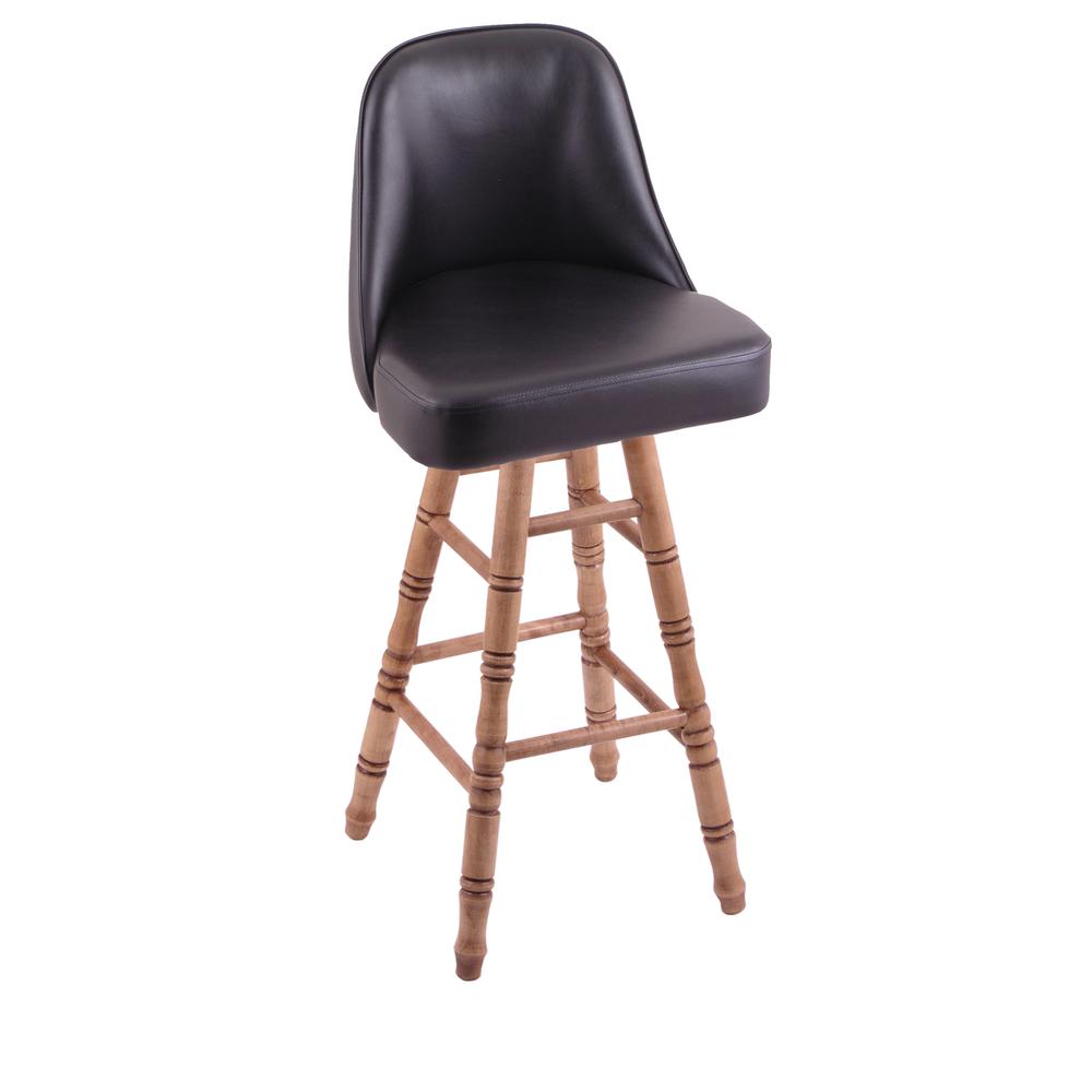 Grizzly 25" Swivel Counter Stool with Turned Maple Legs, Medium Finish. Picture 1