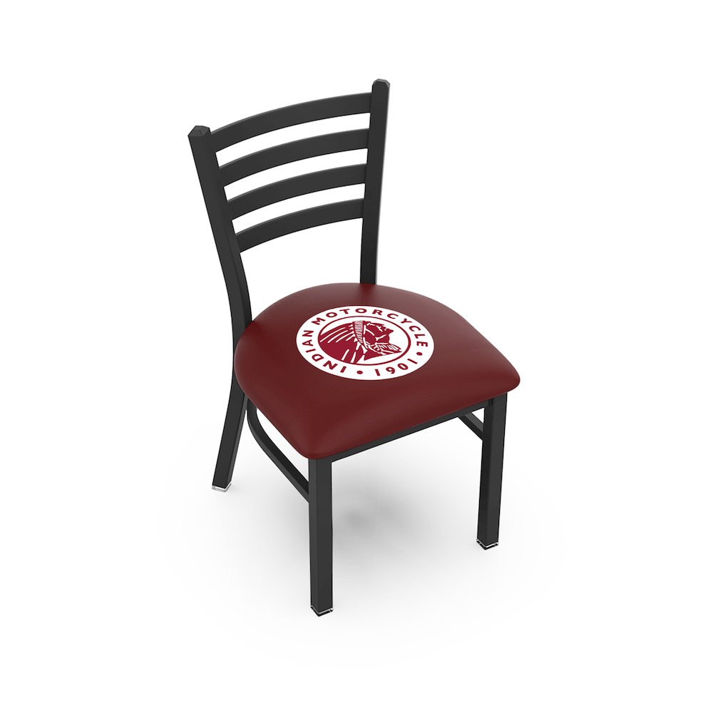 L00418 Black Wrinkle Indian Motorcycle Stationary Chair with Ladder Style Back by Holland Bar Stool Co.. Picture 1