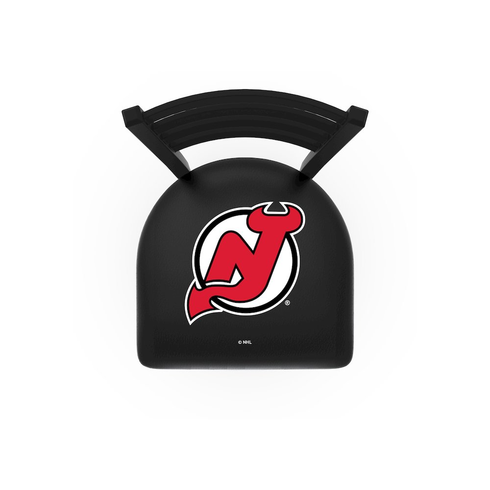 L00418 Black Wrinkle New Jersey Devils Stationary Chair with Ladder Style Back by Holland Bar Stool Co.. Picture 2