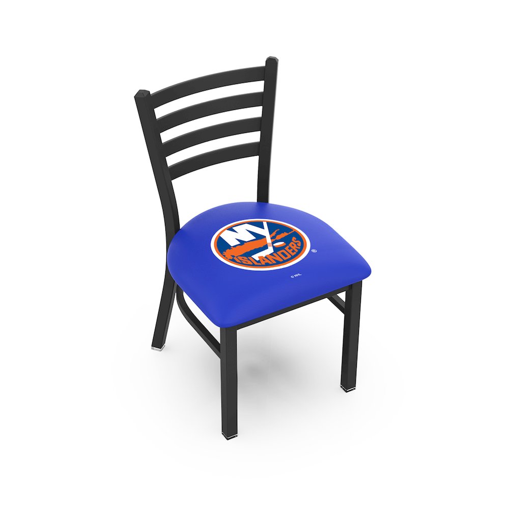 L00418 Black Wrinkle New York Islanders Stationary Chair with Ladder Style Back by Holland Bar Stool Co.. Picture 1