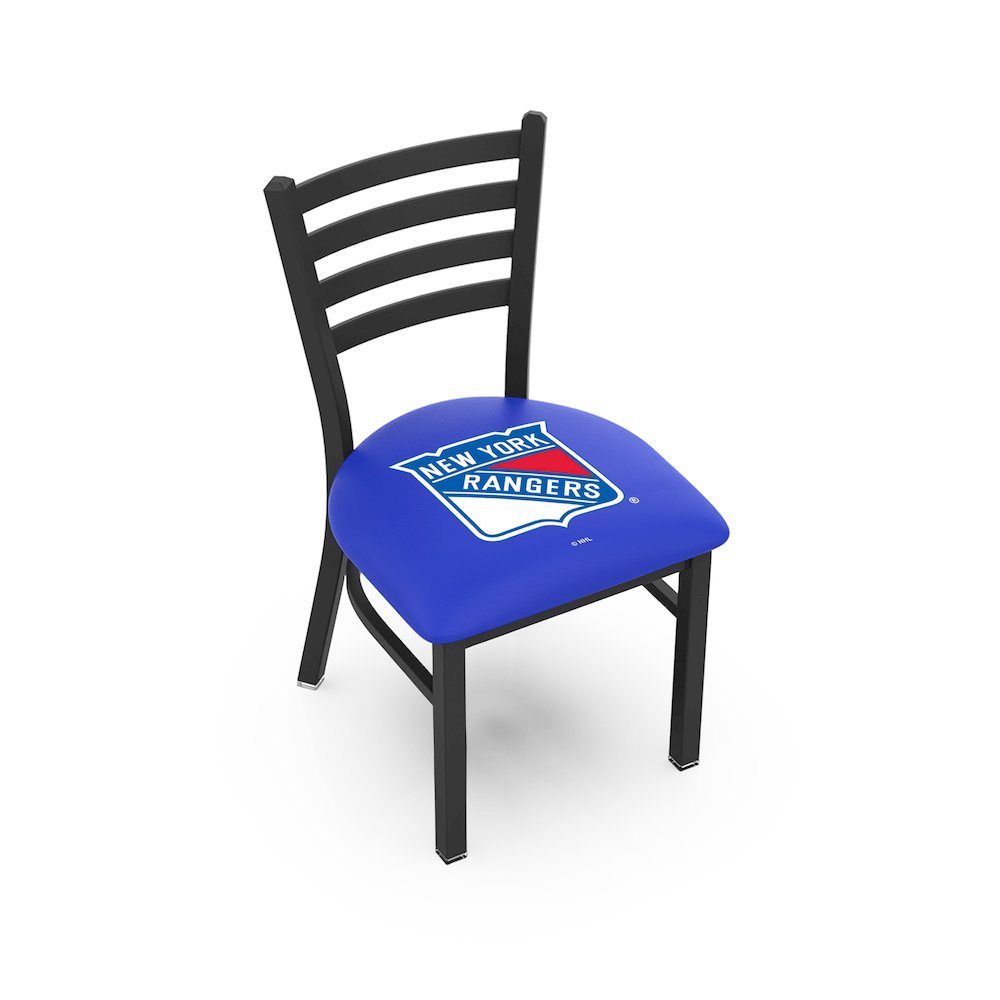 L00418 Black Wrinkle New York Rangers Stationary Chair with Ladder Style Back by Holland Bar Stool Co.. Picture 1