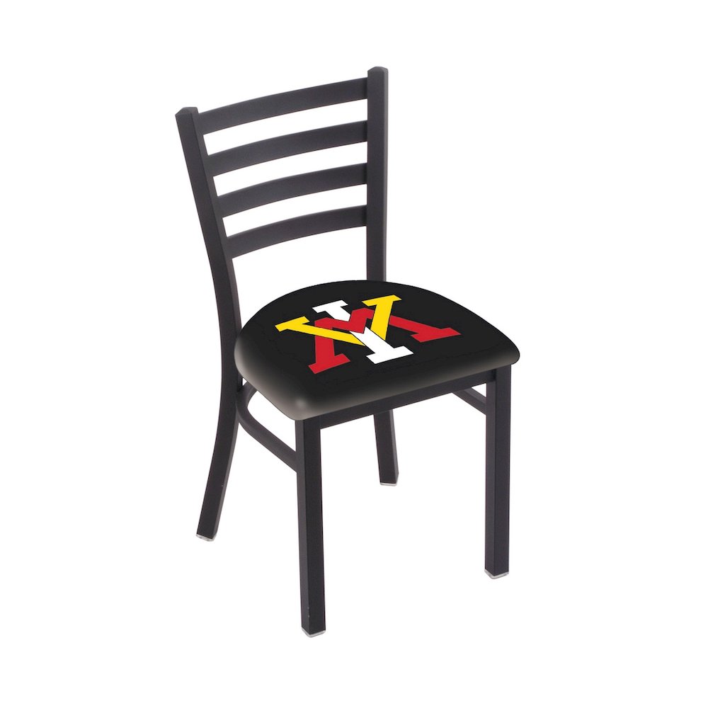 L00418 Virginia Military Institute 18" Chair with Black Wrinkle Finish. Picture 1