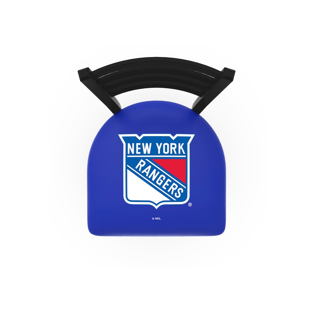 L004 - 25" Black Wrinkle New York Rangers Stationary Counter Stool with Ladder Style Back by Holland Bar Stool Co.. Picture 2