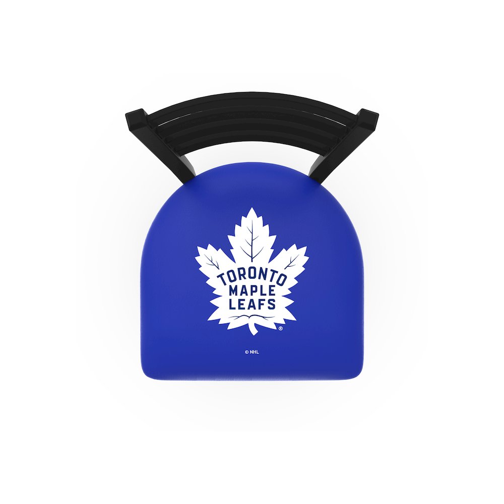 L004 - 25" Black Wrinkle Toronto Maple Leafs Stationary Counter Stool with Ladder Style Back by Holland Bar Stool Co.. Picture 2