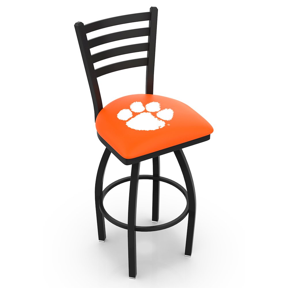 L014 - 36" Black Wrinkle Clemson Swivel Bar Stool with Ladder Style Back by Holland Bar Stool Co.. Picture 1