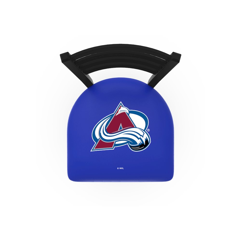 L014 - 36" Black Wrinkle Colorado Avalanche Swivel Bar Stool with Ladder Style Back by Holland Bar Stool Co.. Picture 2