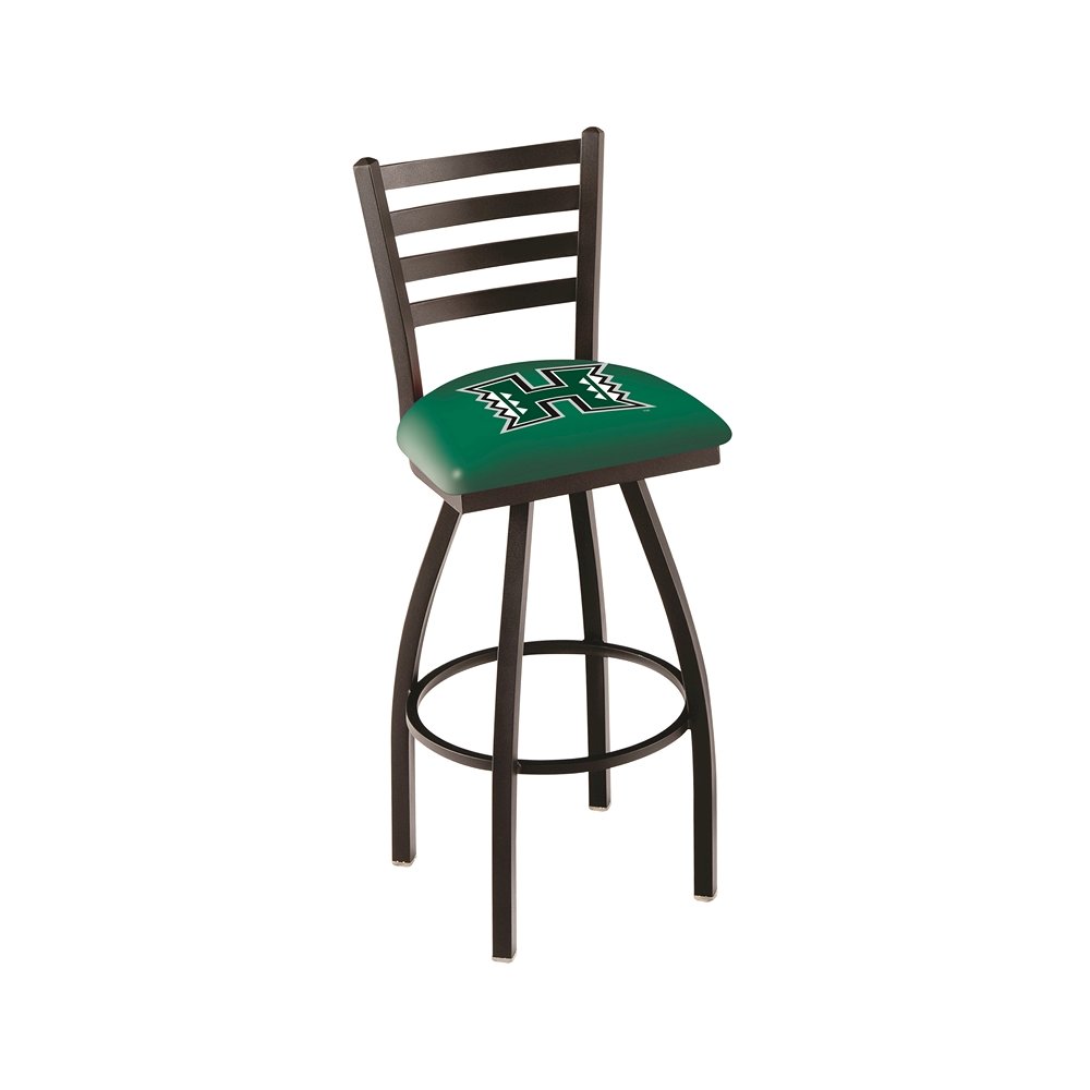 L014 - 36" Black Wrinkle Hawaii Swivel Bar Stool with Ladder Style Back by Holland Bar Stool Co.. Picture 1