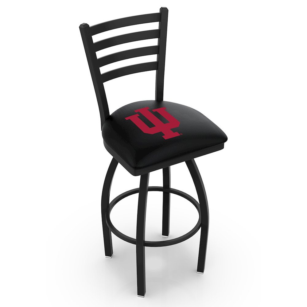 L014 - 36" Black Wrinkle Indiana Swivel Bar Stool with Ladder Style Back by Holland Bar Stool Co.. Picture 1