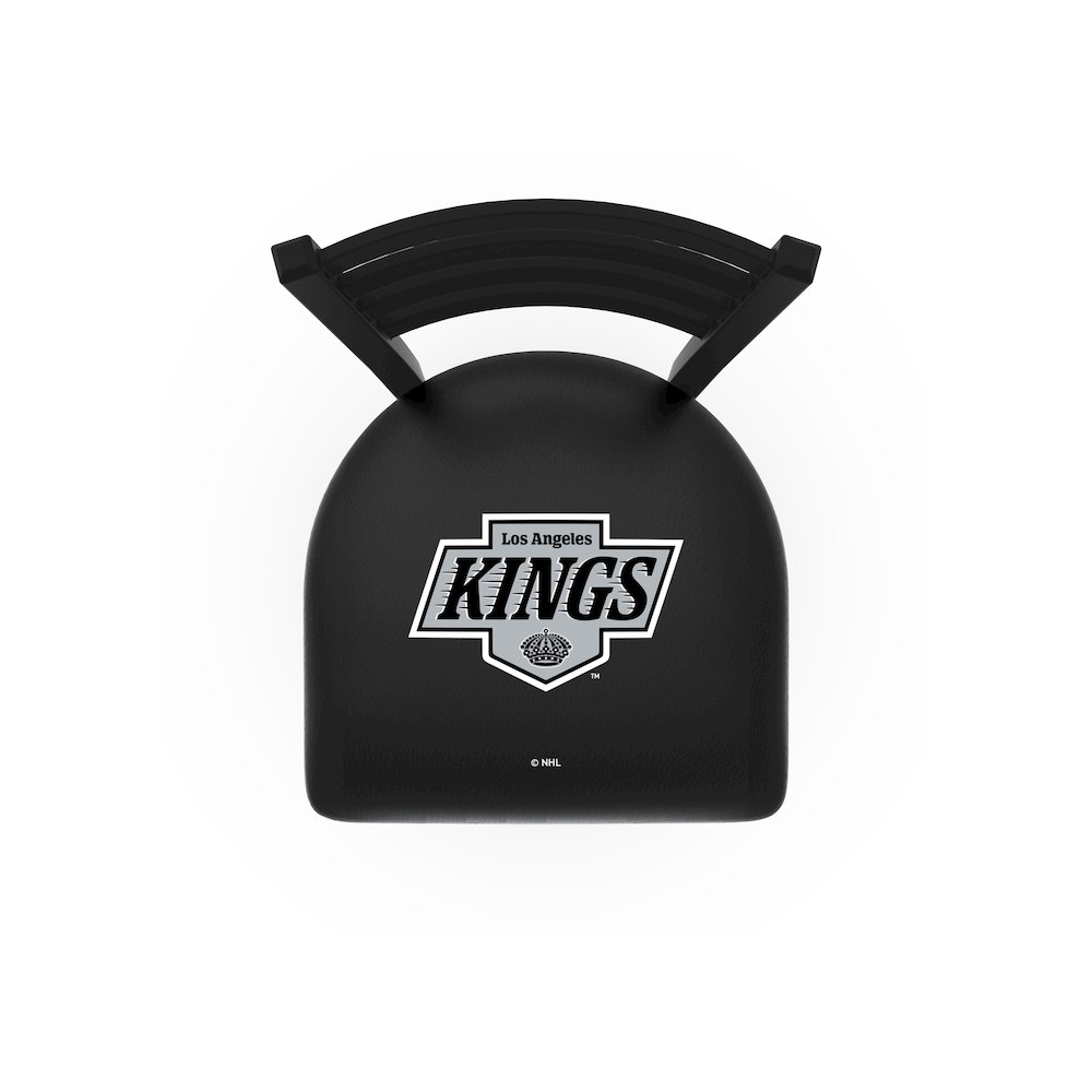 L014 - 36" Black Wrinkle Los Angeles Kings Swivel Bar Stool with Ladder Style Back by Holland Bar Stool Co.. Picture 2