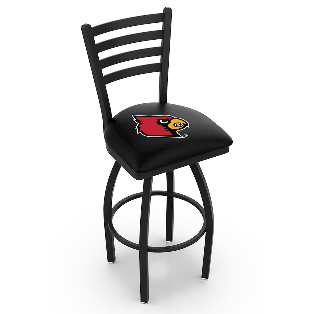 L014 - 36" Black Wrinkle Louisville Swivel Bar Stool with Ladder Style Back by Holland Bar Stool Co.. Picture 1