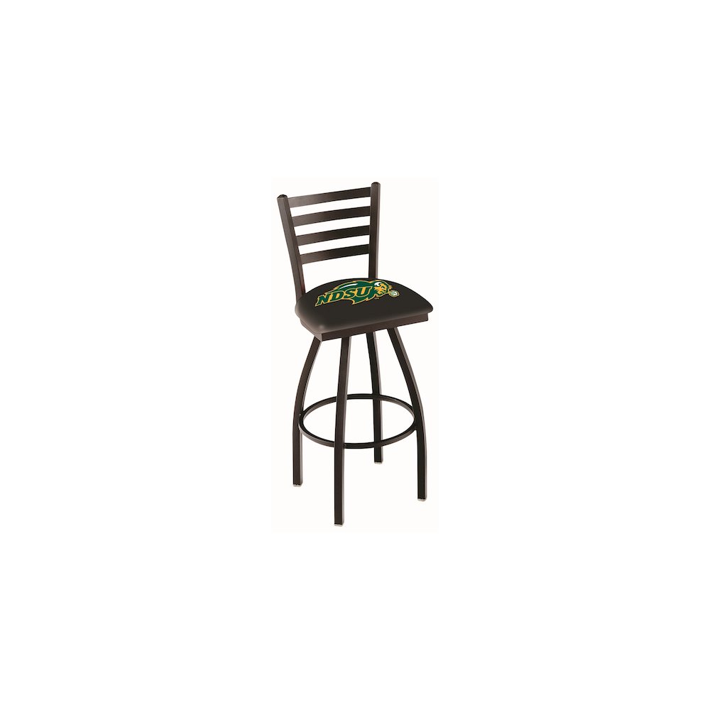 L014 - 36" Black Wrinkle North Dakota State Swivel Bar Stool with Ladder Style Back by Holland Bar Stool Co.. Picture 1