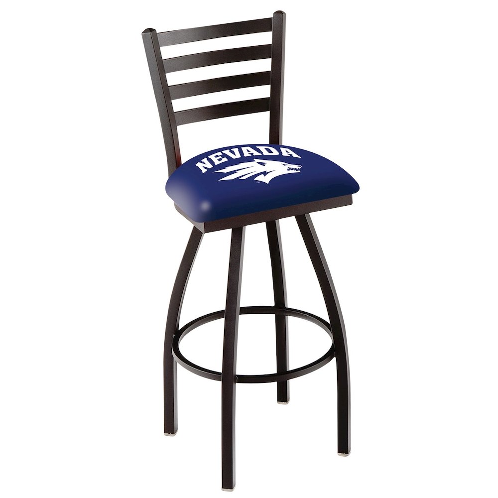 L014 - 36" Black Wrinkle Nevada Swivel Bar Stool with Ladder Style Back by Holland Bar Stool Co.. Picture 1