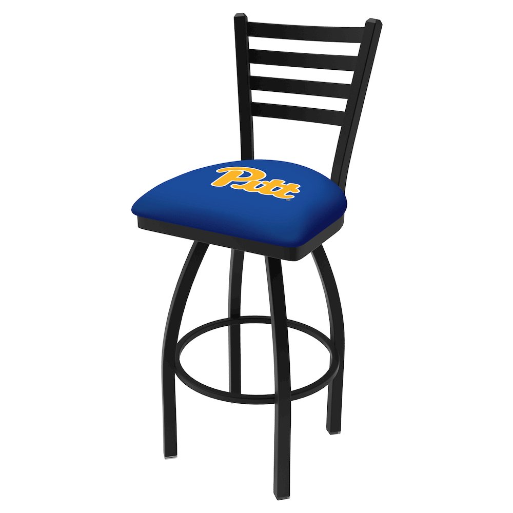 L014 - 36" Black Wrinkle Pitt Swivel Bar Stool with Ladder Style Back by Holland Bar Stool Co.. Picture 1