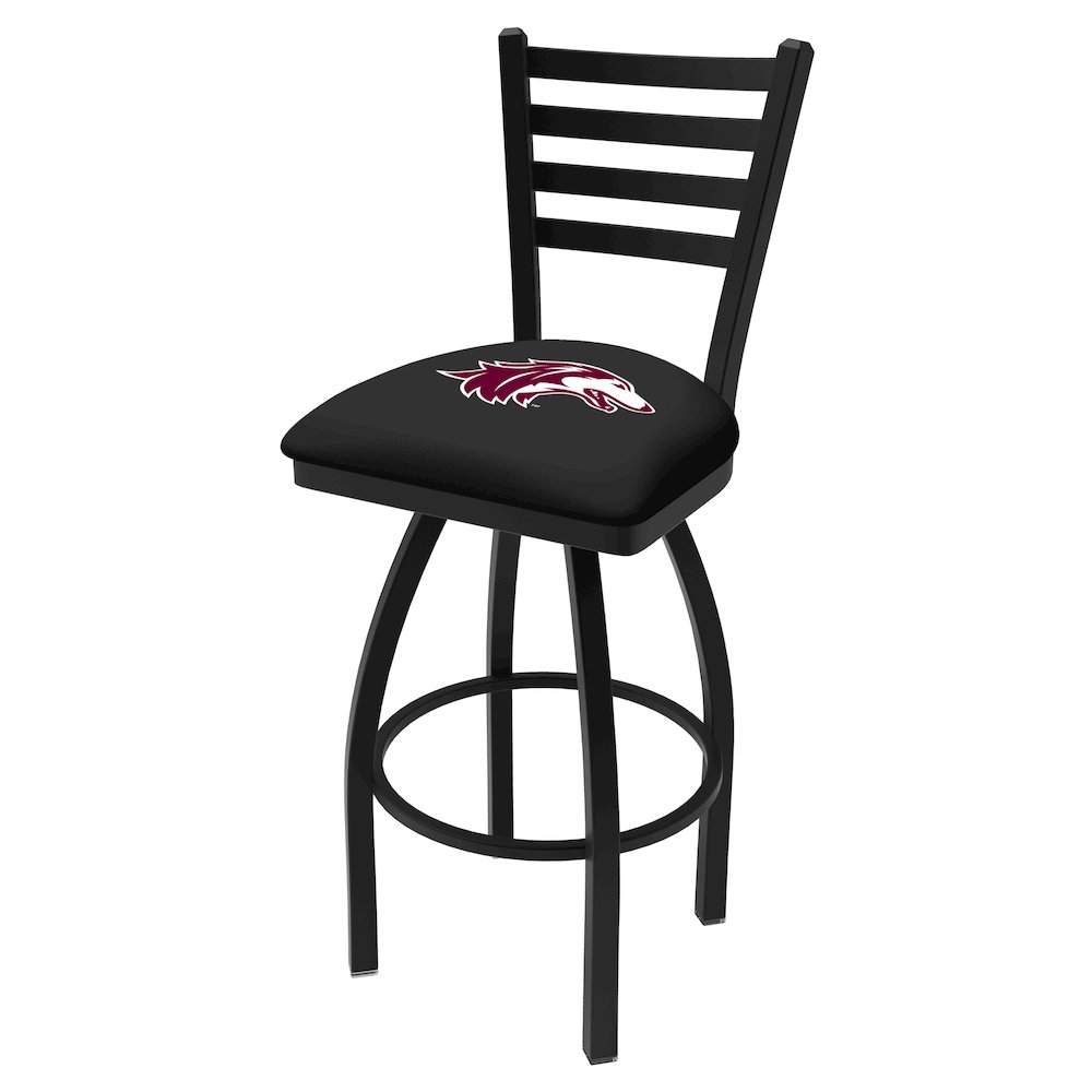 L014 - 36" Black Wrinkle Southern Illinois Swivel Bar Stool with Ladder Style Back by Holland Bar Stool Co.. Picture 1