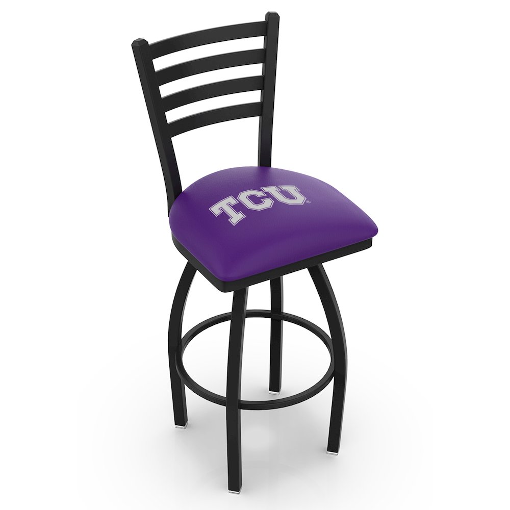 L014 - 36" Black Wrinkle TCU Swivel Bar Stool with Ladder Style Back by Holland Bar Stool Co.. Picture 1