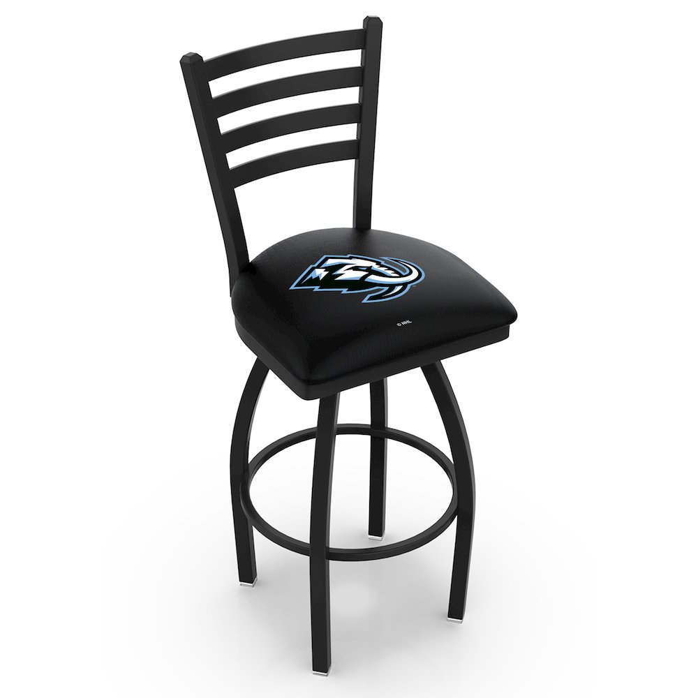 L014 Utah Mammoth 36" Extra Tall Swivel Bar Stool with Black Wrinkle Finish. Picture 1