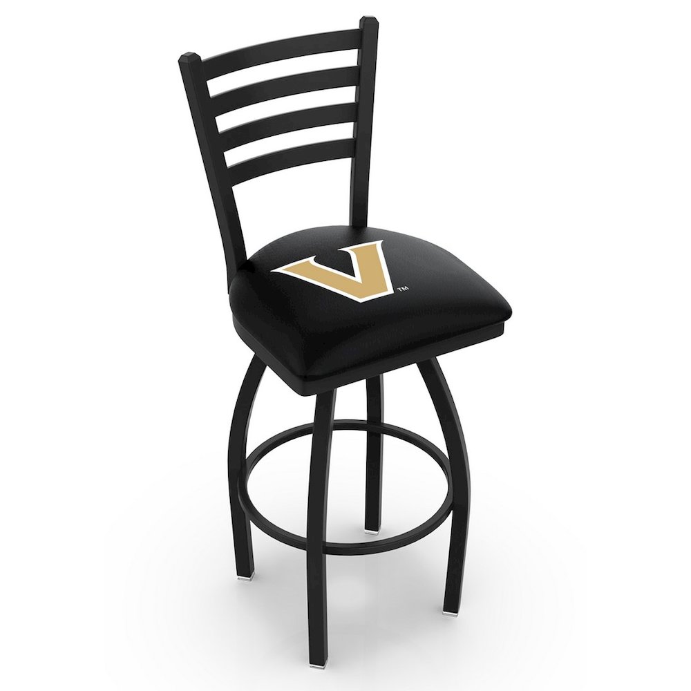 L014 - 36" Black Wrinkle Vanderbilt Swivel Bar Stool with Ladder Style Back by Holland Bar Stool Co.. Picture 1