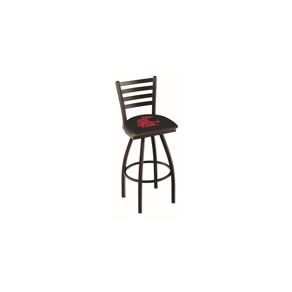 L014 - 36" Black Wrinkle Washington State Swivel Bar Stool with Ladder Style Back by Holland Bar Stool Co.. Picture 1