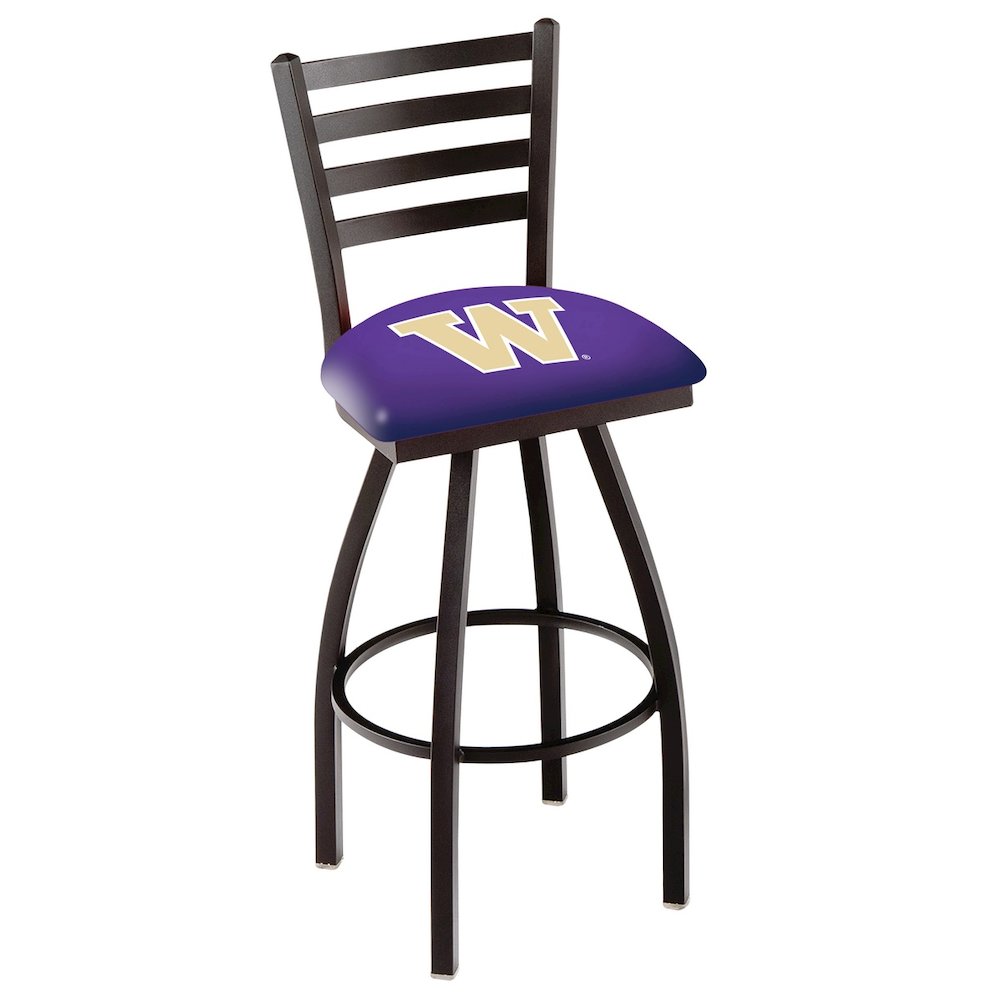 L014 - 36" Black Wrinkle Washington Swivel Bar Stool with Ladder Style Back by Holland Bar Stool Co.. Picture 1