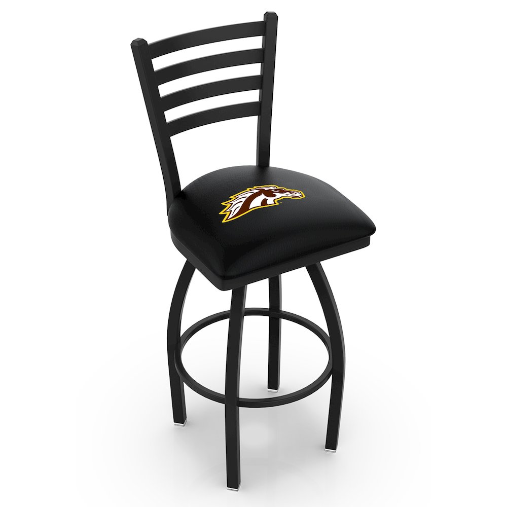 L014 - 36" Black Wrinkle Western Michigan Swivel Bar Stool with Ladder Style Back by Holland Bar Stool Co.. Picture 1