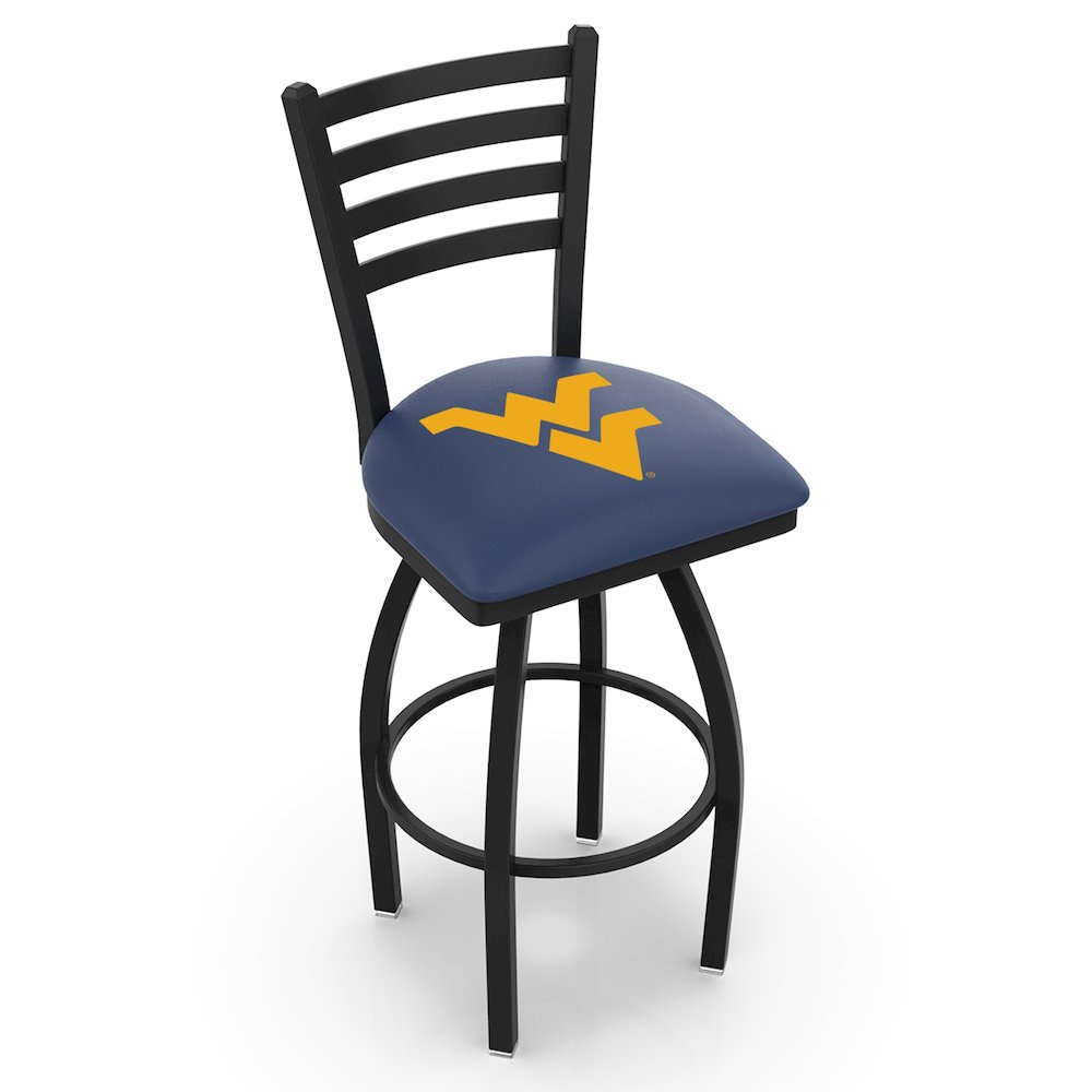 L014 - 36" Black Wrinkle West Virginia Swivel Bar Stool with Ladder Style Back by Holland Bar Stool Co.. Picture 1