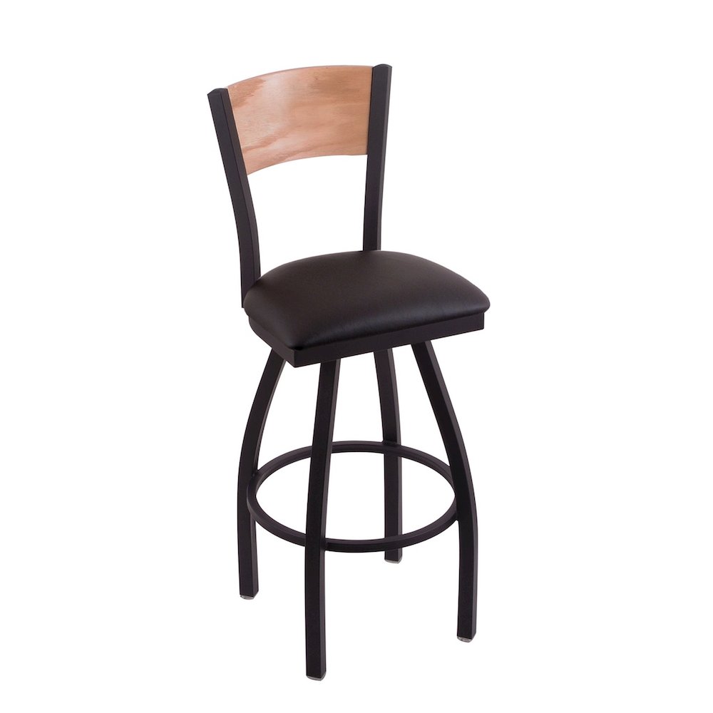 U.S. Space Force 25" Swivel Counter Stool with Black Wrinkle Finish. Picture 2