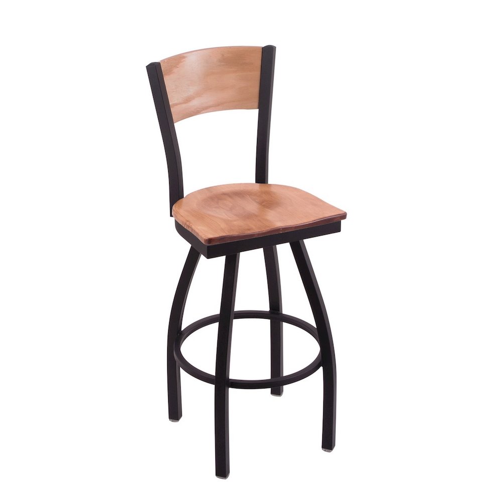 U.S. Space Force 25" Swivel Counter Stool with Black Wrinkle Finish. Picture 3