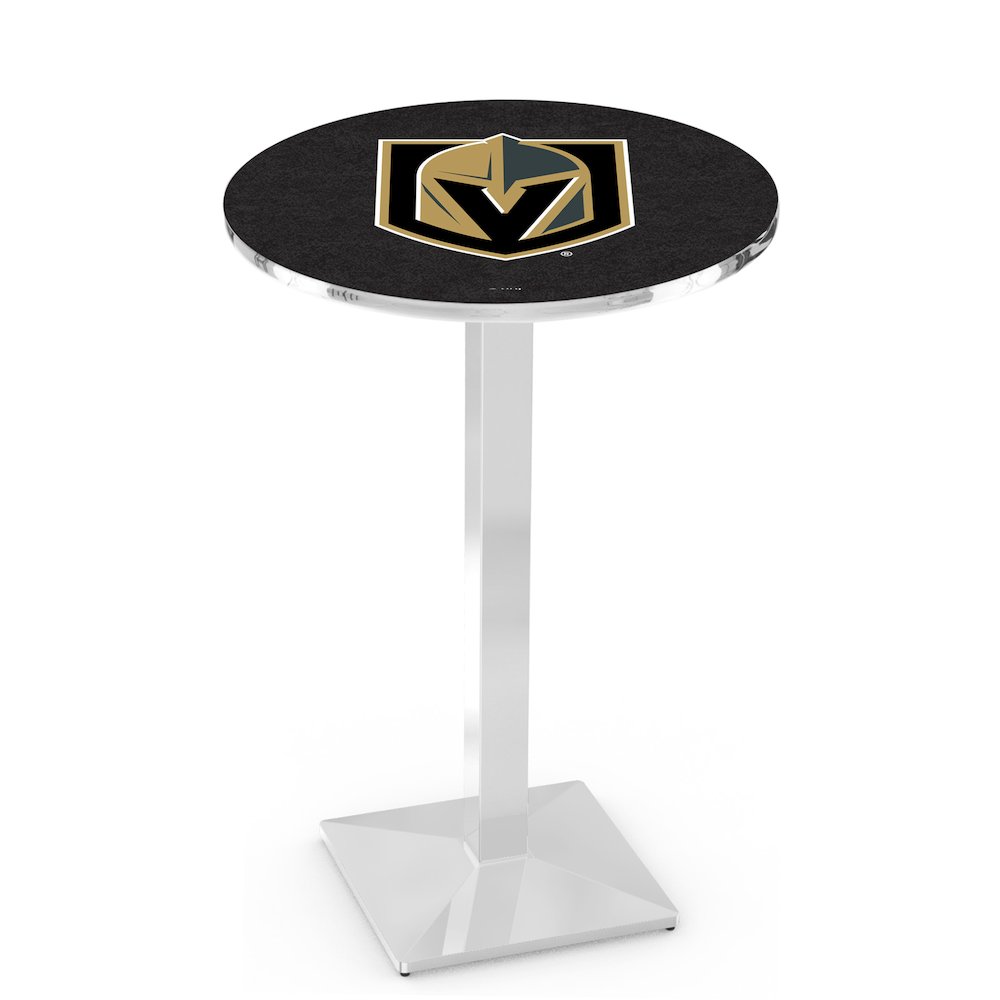 L217 Vegas Golden Knights 36' Tall - 36' Top Pub Table w/ Chrome Finish (4920). Picture 1