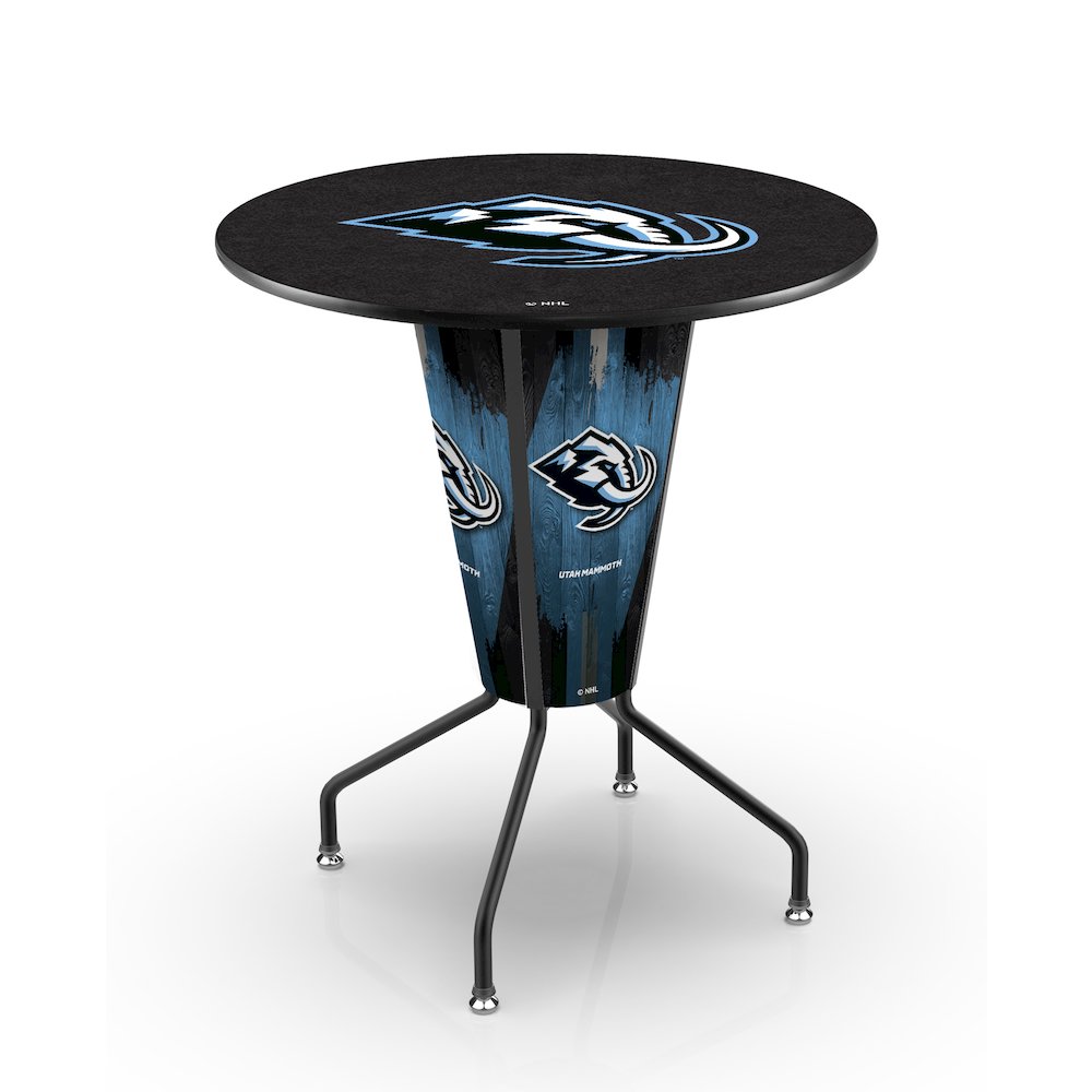 Utah Mammoth 42" Tall - 36" Indoor Logo Top Lighted Pub Table. Picture 1