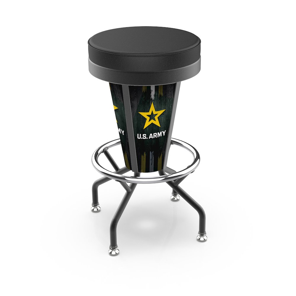 Lighted U.S. Army Swivel Bar Stool. Picture 1